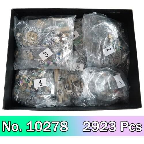 In Stock 10278 City Streetview Series Police Station 2923Pcs Bricks Building Blocks Education Toys Girl Gifts