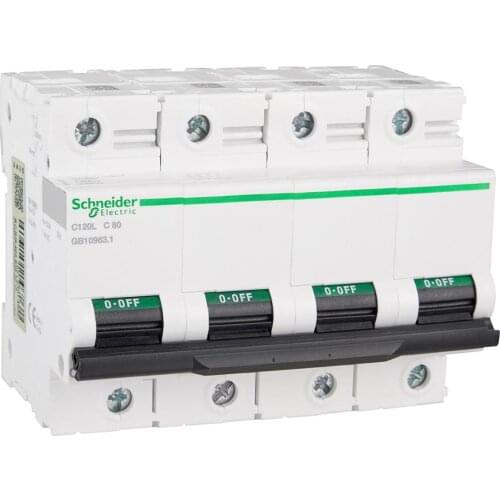 Original export C120L distribution protection small circuit breaker air switch 4P C curve 80A 400VAC 50 / 60Hz A9N19843