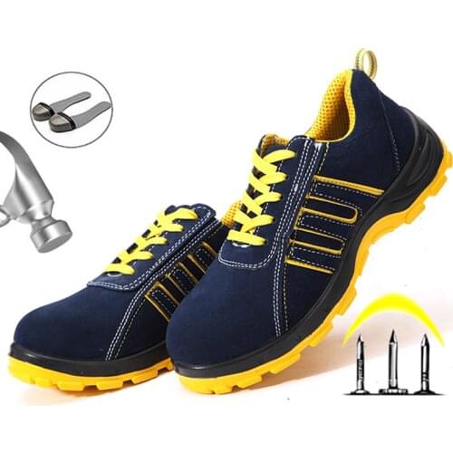 Protective Safety Shoes For Men Anti-Stab Safety Boots Lightweight Work Shoes Mens Work Boots Indestructible Construction Shoes
