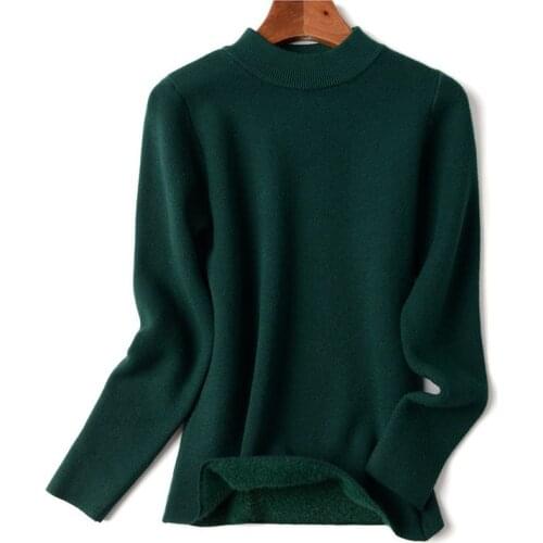 GIGOGOU Thick Warm Fluffy Women Basic Sweater Long Sleeve Crew Neck Knit Jumper Top Autumn Winter Christmas Sweaters M-XL Pull