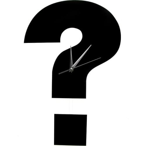 Punctuation Symbol Question Mark Pendulum Wall Clocks Funny Decorative Time Clocks Wall Decor For Bedroom Swinging Watch