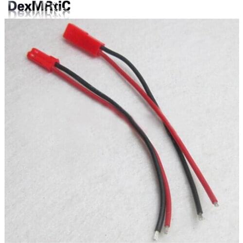 10 pairs JST 2-Pin Male Female Connector Plug with Wire 26AWG 100mm Silicone Wire Cable