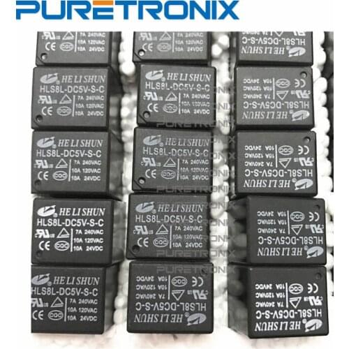 10pcs HLS8L-DC5V-S-C HLS8L-DC12V-S-C DIP relay