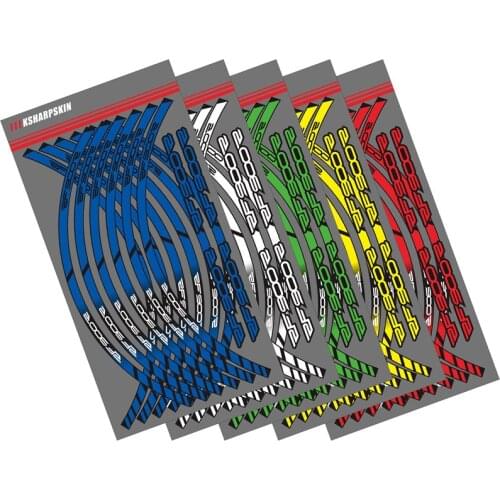 12 Strips Motorcycle Wheel Sticker Reflective Rim Stripe outer Rim Accessory Stickers For SUZUKI RF900R rf 900r