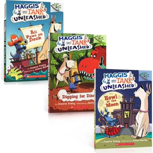A set of 3 comic books for Hilarious Dogs in English, funny and humorous reading materials