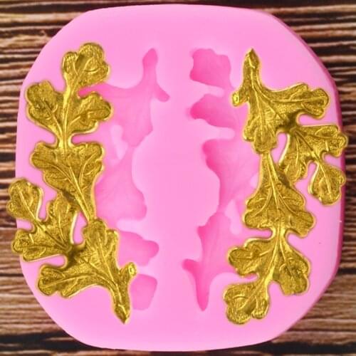 3D Leaf Silicone Molds Relief Border Fondant Chocolate Mould Cake Decorating Tools DIY Cupcake Baking Candy Clay Moulds