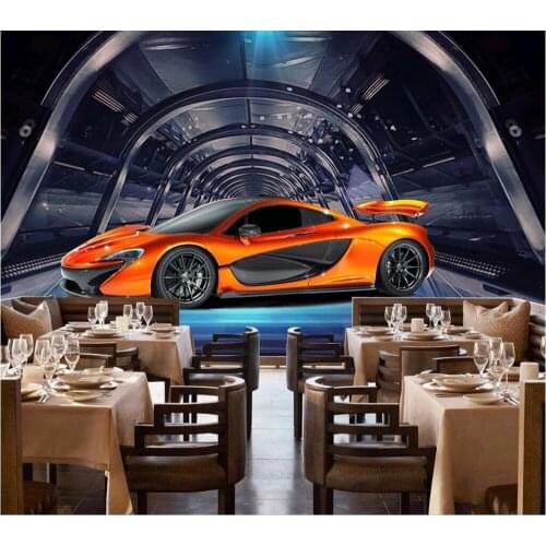 3d wall murals wallpaper for living room walls 3 d photo wallpaper Metal sexy sports car home decor Custom mural painting