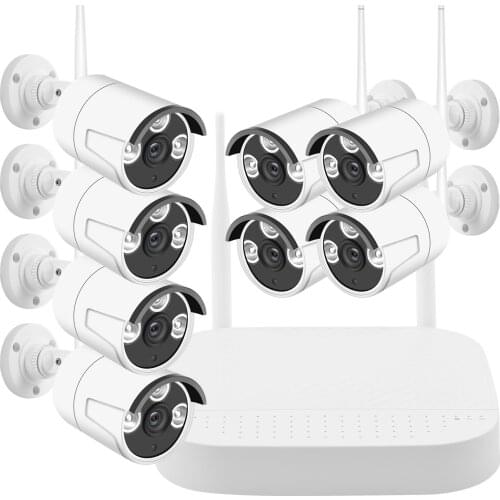 1080P Wireless Security Camera System, 8 Channel Outdoor Indoor Wireless NVR Systems with 8PCS 2MP Home Surveillance IP Cameras