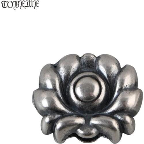 Handmade 925 Silver Lotus Flower Beads Vintage Silver Tibetan Lotus Beads DIY Jewelry Findings