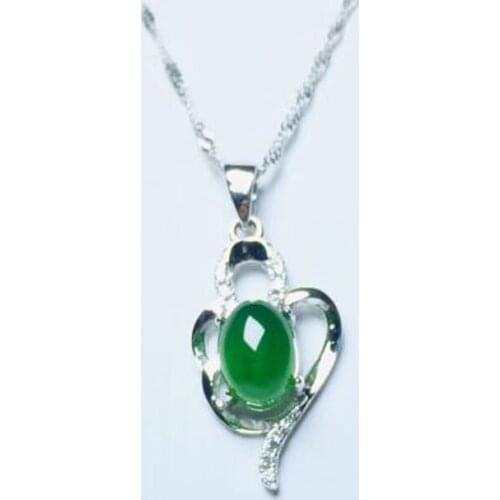Boutique Jewelry 925 Silver Hetian Jade Pendant Fashionable Atmosphere Egg Face Jasper Necklace, Designed for Women