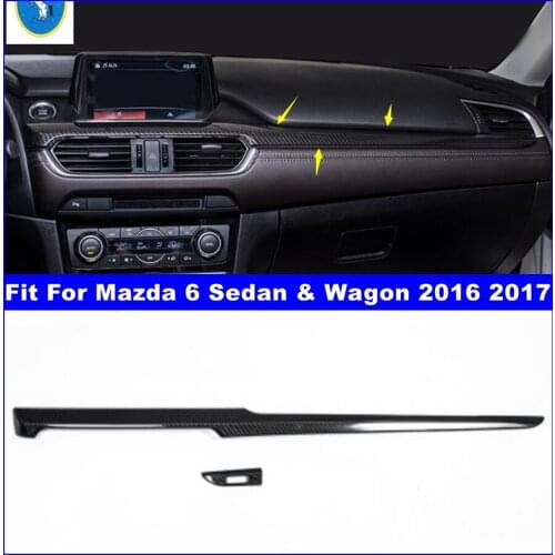 Interior Refit Dashboard Central Control Air Conditioning Decoration Strip Panel Cover Trim For Mazda 6 Sedan & Wagon 2016 2017
