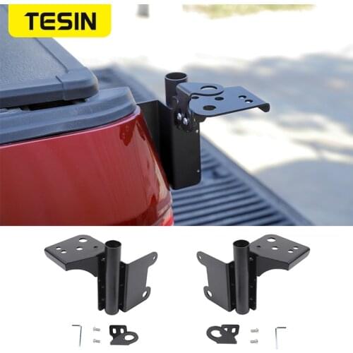 TESIN Flag Pole Holder for Ford F150 2015 Up Car Tailgate Flagpole Antenna Mount Bracket for Ford F150 2015+ Car Accessories