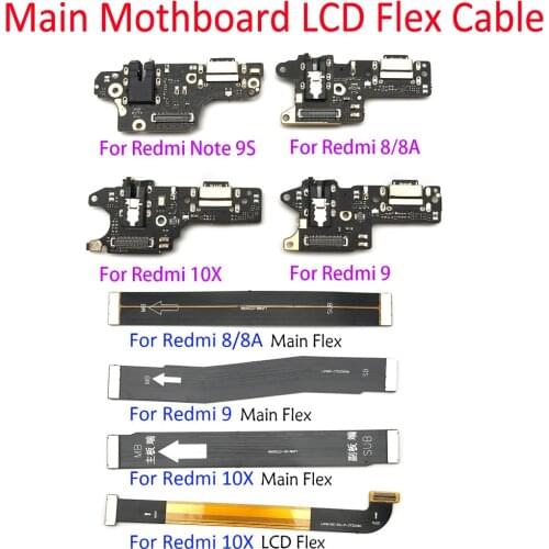 For Xiaomi Poco X3 NFC Redmi Note 9 Pro 9 9S 8T Motherboard Main Flex Cable For Redmi 8 8A 9 USB Charging Port Board