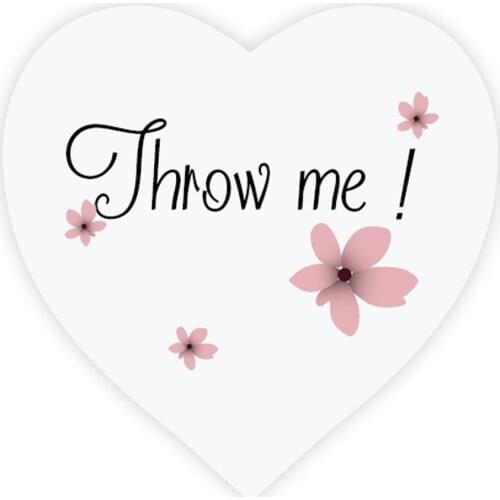 DouxArt 100 Pieces Throw Me Stickers, 38MM Marriage Wedding Party Labels Seals Q047