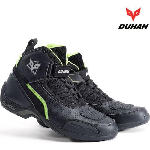Duhan New 4 Seasons Boots Suede Motorcycle Racing Boots Motocross Shoes Men Classic Casual Moto Summer Convert Fur D-701