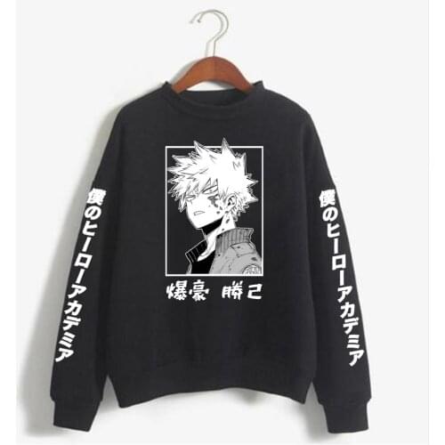 Harajuku my hero academia Unisex Hoodies Japanese Anime Bakugou Katsuki Printed Mens Hoodie Streetwear Casual Sweatshirts
