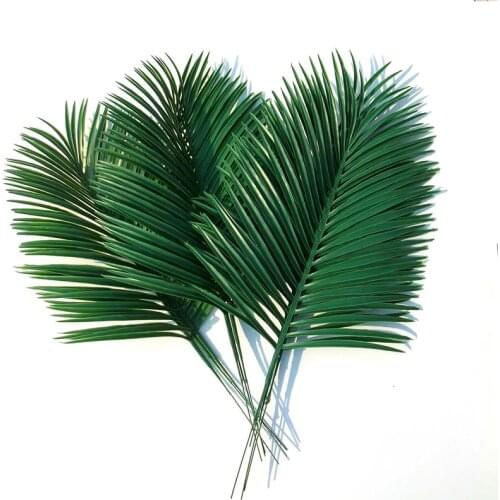 Artificial palm leaves 10pcs Green plants Decorative / artificial flowers for decoration / wedding decoration / 54cm long