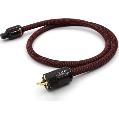 YTER FP-314AG Super OCC copper Silver plated AC power cable hifi power cord with EU version P-079E/C-079 connectors