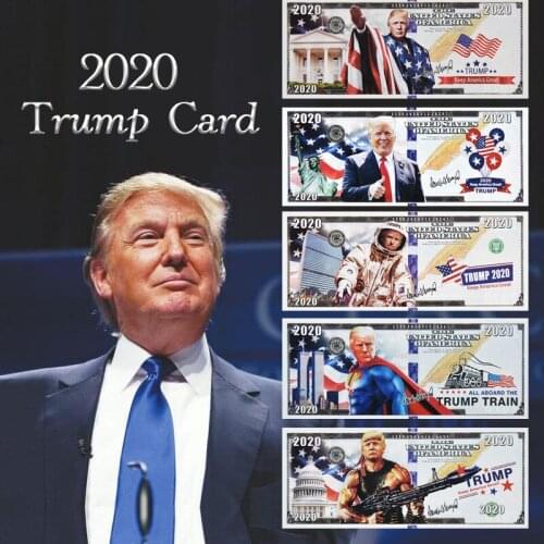 US Donald Trump Commemorative President Collectible Colorful plastic Banknote Card for Gifts and Collection