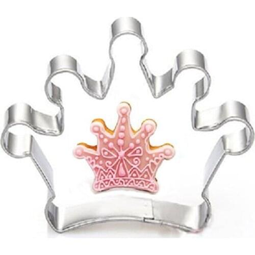 Crown Cookie Cutter Stainless Steel Biscuit Cut Mold Baking Fruit Cut Cake Mold Embossing Printing Die
