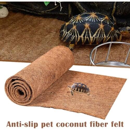 Reptile Carpet Coconut Fiber Tortoise Carpet Mat for Pet Terrarium Liner Reptile Supplies for Lizard Snake Chameleon D1