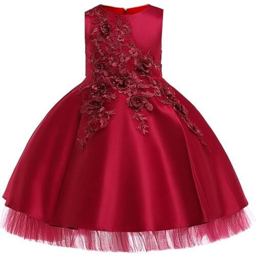Summer Girl Party Dress Kids Clothes For Girls Princess Elegant Vestidos Clothes Luxury Gown Embroidery Pageant 8 10 Years Dress