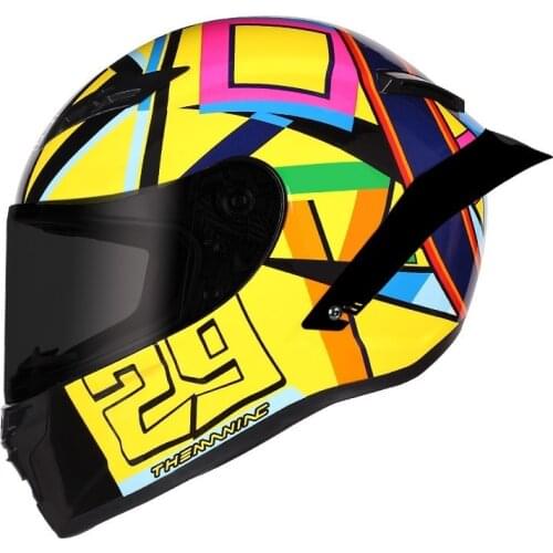 Motorcycle Helmet Male Four Seasons Full Face Helmet Personality Battery Car Helmet Female Full Face with Tail Wing Motorcycle