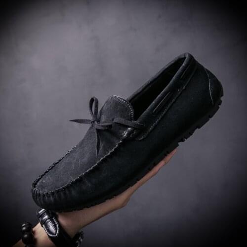 Men Casual Shoes Leather Loafers Breathable Slip on Flats Shoes Lightweight Driving Shoes Boat Shoes Moccasins Fashion Sneakers