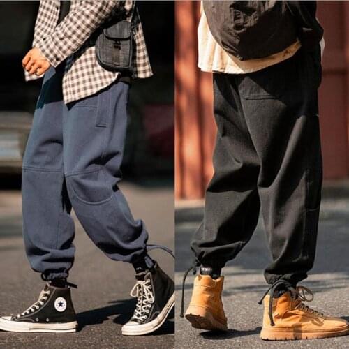 Hot Korean Style Spring Loose Fit 2021 Mens Sweatpant Elastic Waist Sweatpant Joggers Streetwear Fashion Men Outdoor Pants