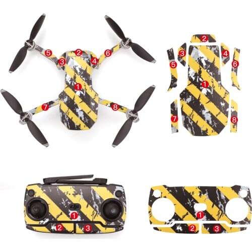 Waterproof Decorative Sticker Decal Skin Wrap Cover Kit for DJI Mavic Mini Drone Accessories