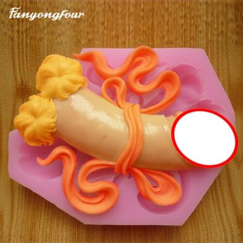 New! Penis silicone mold resin ribbon, candy molds, sugar craft tools, chocolate molds, soap mold candle cake