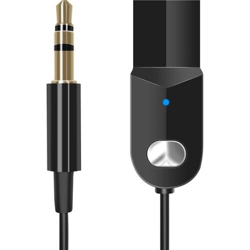 New C002 3.5mm Jack Aux Bluetooth Receiver 5.0 Car AUX 3.5mm Bluetooth Adapter Audio Cable For Speaker Headphones