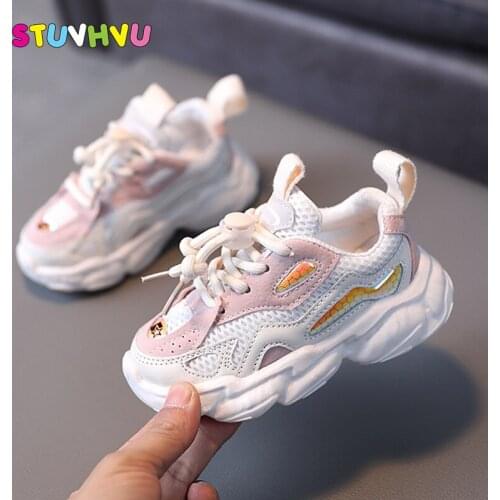 Toddler Boy Shoes Running Sneakers Girls Shoes Mesh Breathable Childrens Sports Shoe 2021 Spring and Autumn New Soft Soles Flat