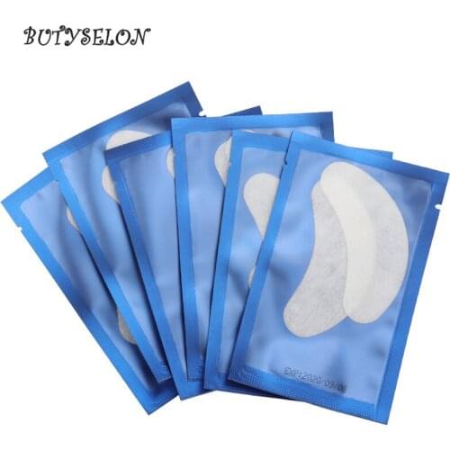 100Pairs Eyelash Extension Eye Pads Pillows Disposable Patches for Eyelashes Under Eyes Tips Lint Free Lash Sticker Wraps Makeup