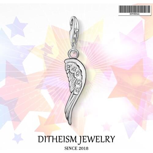 Angel Wing Charms Pendant,2018 Jewelry 925 Sterling Silver Trendy Gift For Women Men Boy Girls Fit Bracelet Necklace Bag
