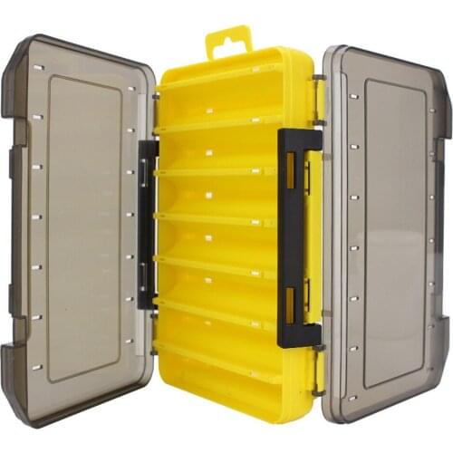 Outdoor Fishing Lure Box Double Sided Waterproof Secure Locking V-Shape Slots Visible Plastic Box Fishing Lure Storage Case