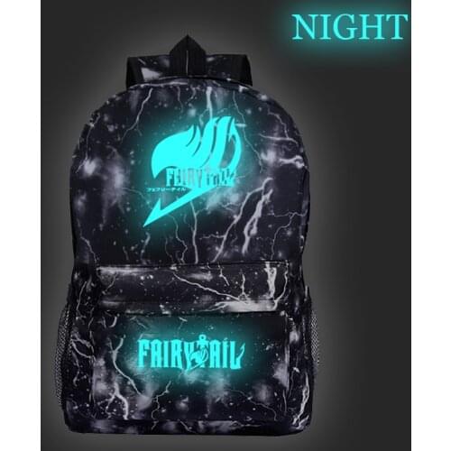 Fairy Tail Luminous Backpack kids Knapsack boys Girls Book Bag Travel Shouler Knapsack Fairy Tail School bag Laptop Rucksack