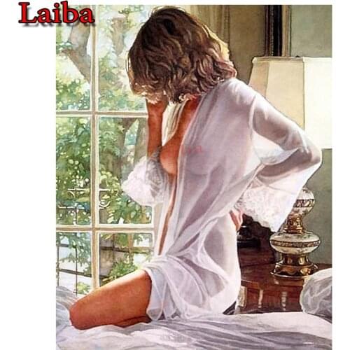 Needlework Patterns Diy 5d Diamond Painting Sexy Women Cross Stitch 2020 Diamond Embroidery Naked Girl Rhinestone new Home Decor