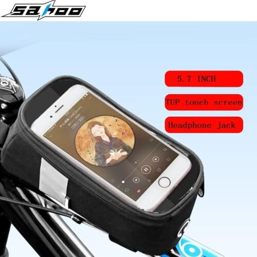 SHAOO Bicycle Bags Touch phone Bags 5.7inch Bike Top Tube Tool Bag Big Size MTB Road Folding Bike Cycling Equipment
