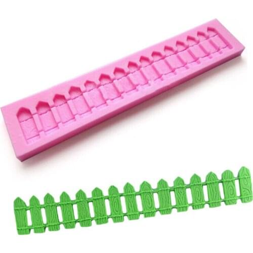 Fence Fondant Cake Silicone Mold Chocolate Pastry Candy Mould Biscuits Soap Ice Cube Molds DIY Cake Decoration Baking Tools