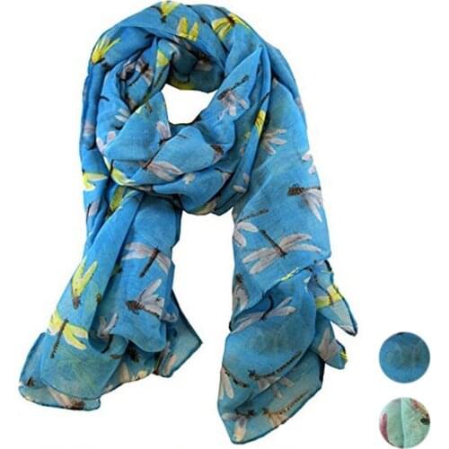 2019 New Fashion animal print Scarf dragonfly ladies scarves Pashmina women scarves infinity scarf Womens Scarves Stole A3096