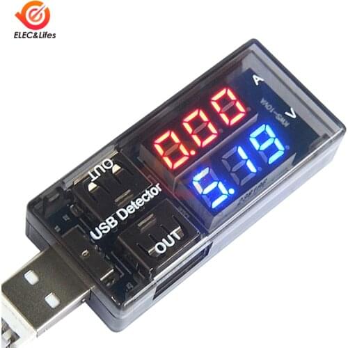 2 in 1 Usb tester dc current meter digital voltmeter voltimetro volt meter power bank ammeter voltage tester doctor detector