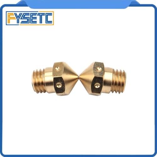 2x High Quality MK10 Nozzle For Hotend Kit Mk10 Brass Nozzle M7 3D Printer Brass MK10 Nozzle FLASHFOR 3D Printer Parts