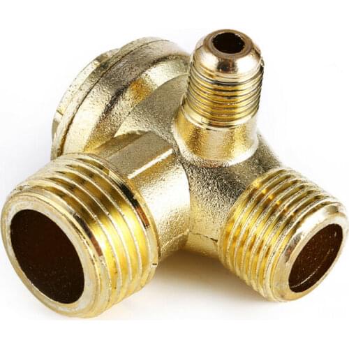 3-Way Unidirectional Check Valve Connect Pipe Fittings Zinc Alloy High Quality Air Compressor Replacement Check Valve