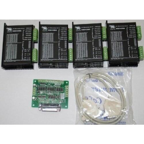 4pcs Stepper Digital Driver DQ542MA 50V 4.2A 128 Microsteps for Nema 23 stepper motor of wantai in low price and high quality