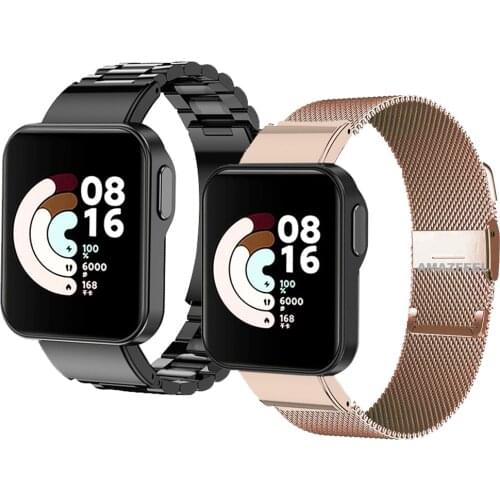 Mi Watch Lite Bracelets Metal Strap For Xiaomi Mi Watch Lite Band Smart Watch Replacement Watch Straps Stainless Belt Accessorie