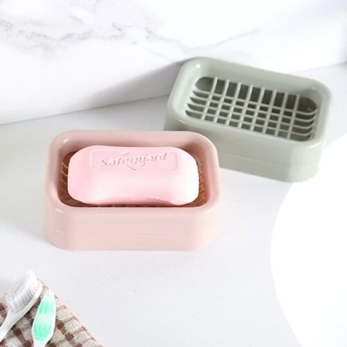 Bathroom Soap Case Home Shower Travel Hiking Holder Container Soap Box 2 Layer PlasticDispenser Soap Rack