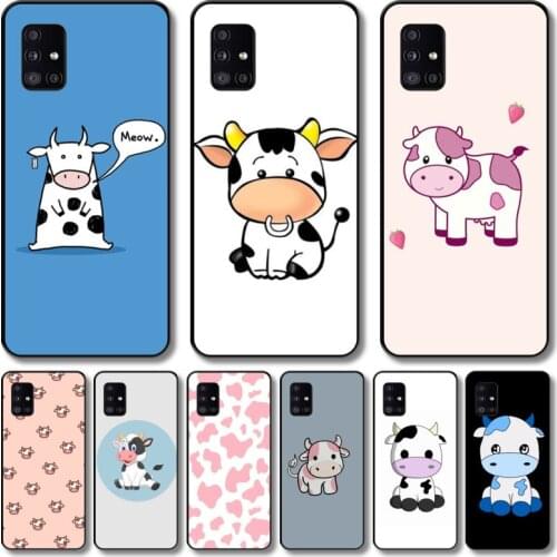 Little cows Phone Case For Samsung Galaxy A 12 51 52 21 71 72 42 31 10 80 90 S E 5G Black Shell Art Cell Cover