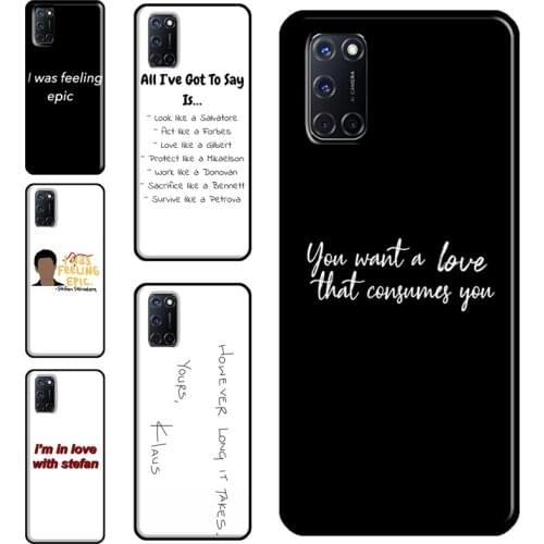 The Originals Vampire Diaries Case For OPPO Find X3 Pro F5 A1K A3S A5S A15 A52 A72 A83 A91 A93 A5 A9 A31 A53 2020 Cover