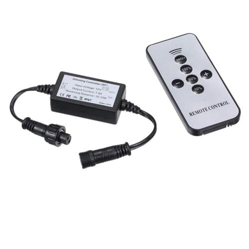 DC5-24V 15W Single Color Deck Light RF Dimmer with Remote Control Controller IP67 Waterproof for dimmable led deck lights